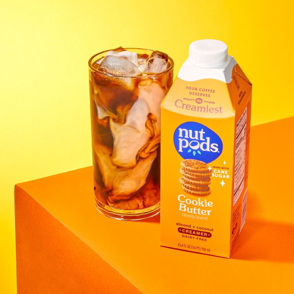slide 4 of 6, nutpods Cookie Butter Non Dairy Coffee Creamer made with Almonds and Coconuts, 25.4 fl oz