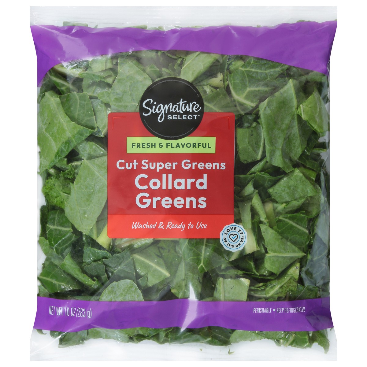 slide 10 of 14, Signature Select Cut Super Greens Collard Greens 10 oz, 10 oz