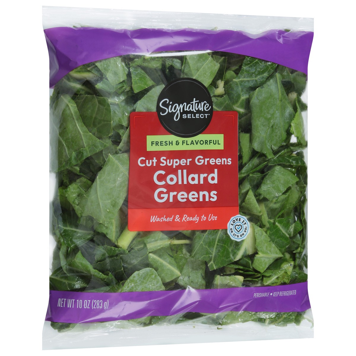 slide 2 of 14, Signature Select Cut Super Greens Collard Greens 10 oz, 10 oz