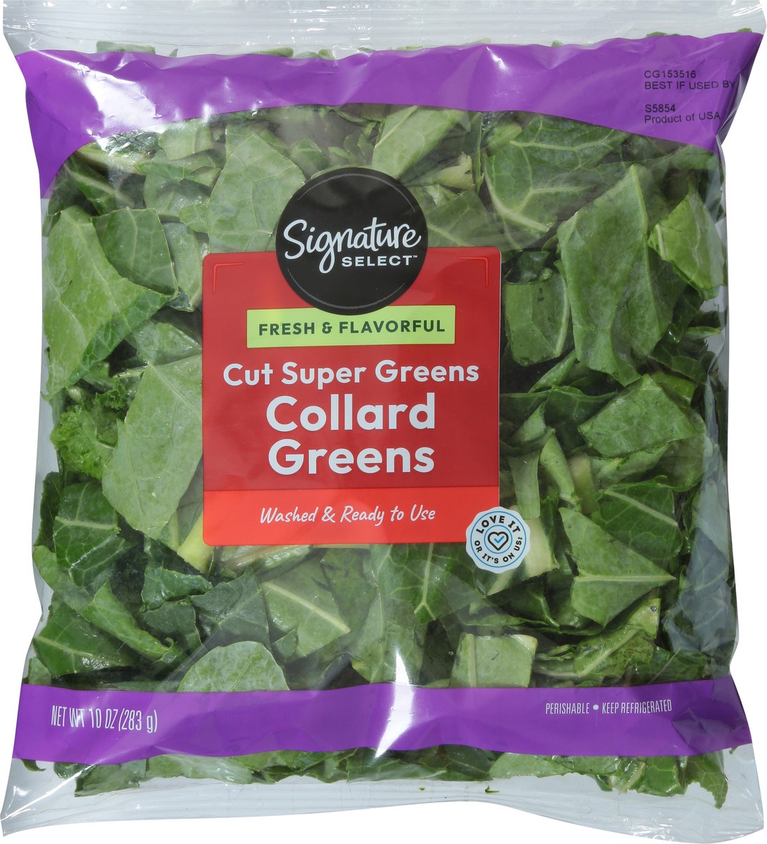 slide 8 of 14, Signature Select Cut Super Greens Collard Greens 10 oz, 10 oz