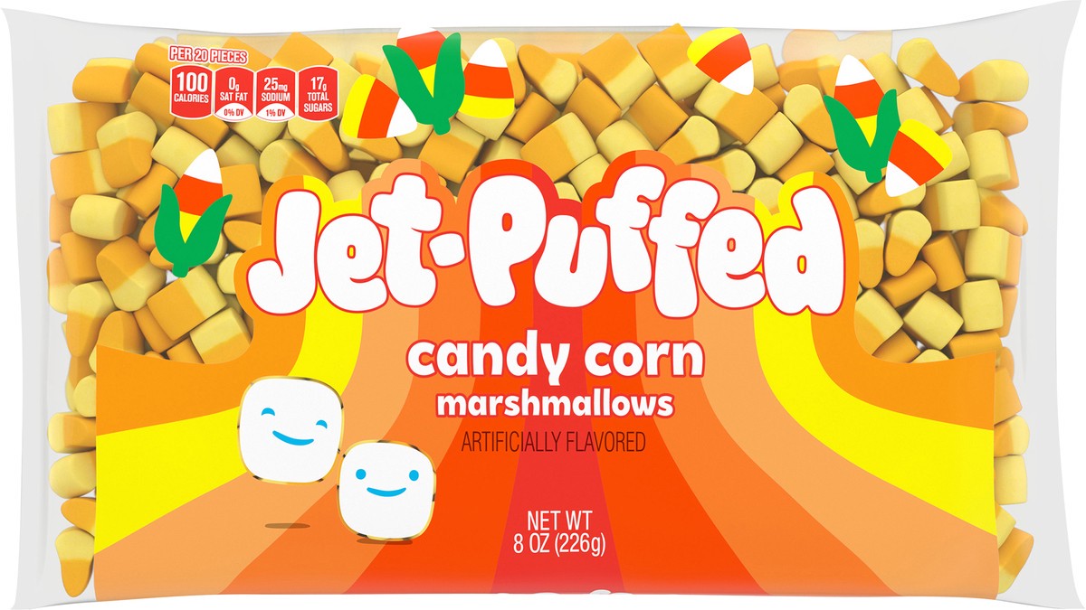 slide 2 of 14, Jet-Puffed Candy Corn Shaped Halloween Fall Marshmallows, 8 oz Bag, 8 oz