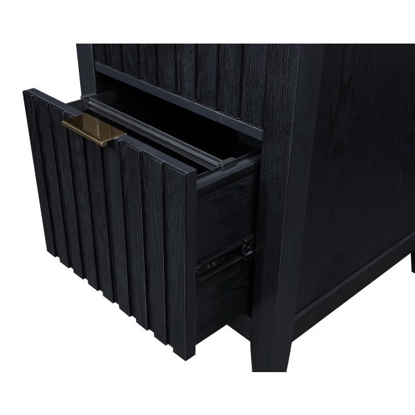 slide 2 of 10, Thomasville Rivington 60""W L-Shaped Corner Desk & Hutch With Integrated Power Outlet, Raven Black, 1 ct