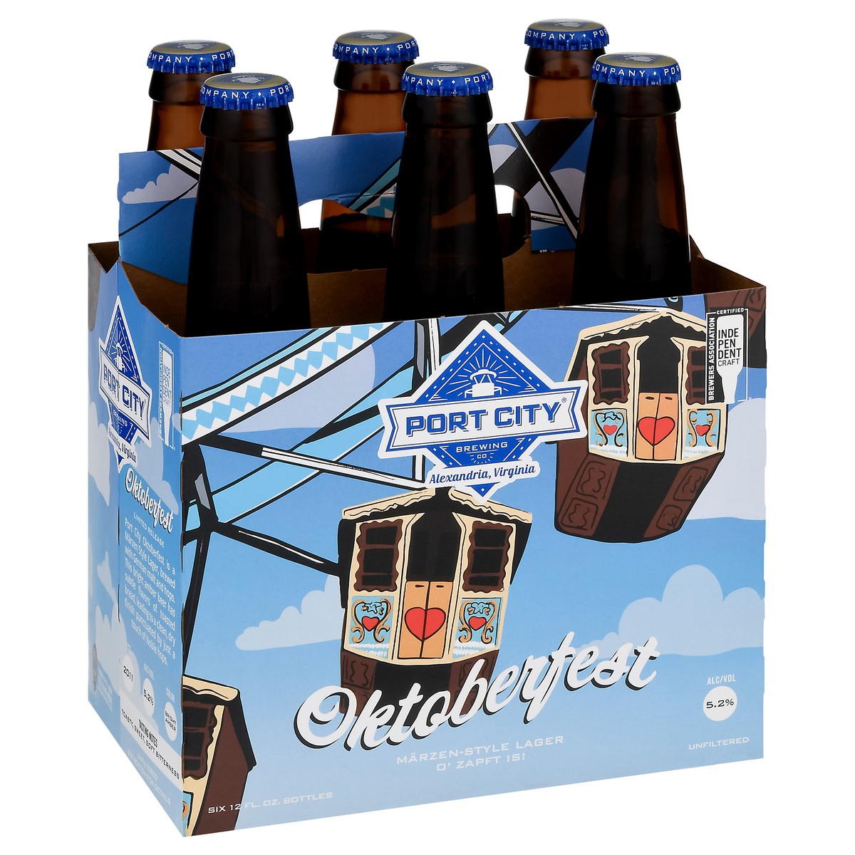 slide 3 of 12, Port City Brewing Co. Oktoberfest Marzen-Style Lager Beer 6-12 fl oz Bottles, 6 ct; 12 oz