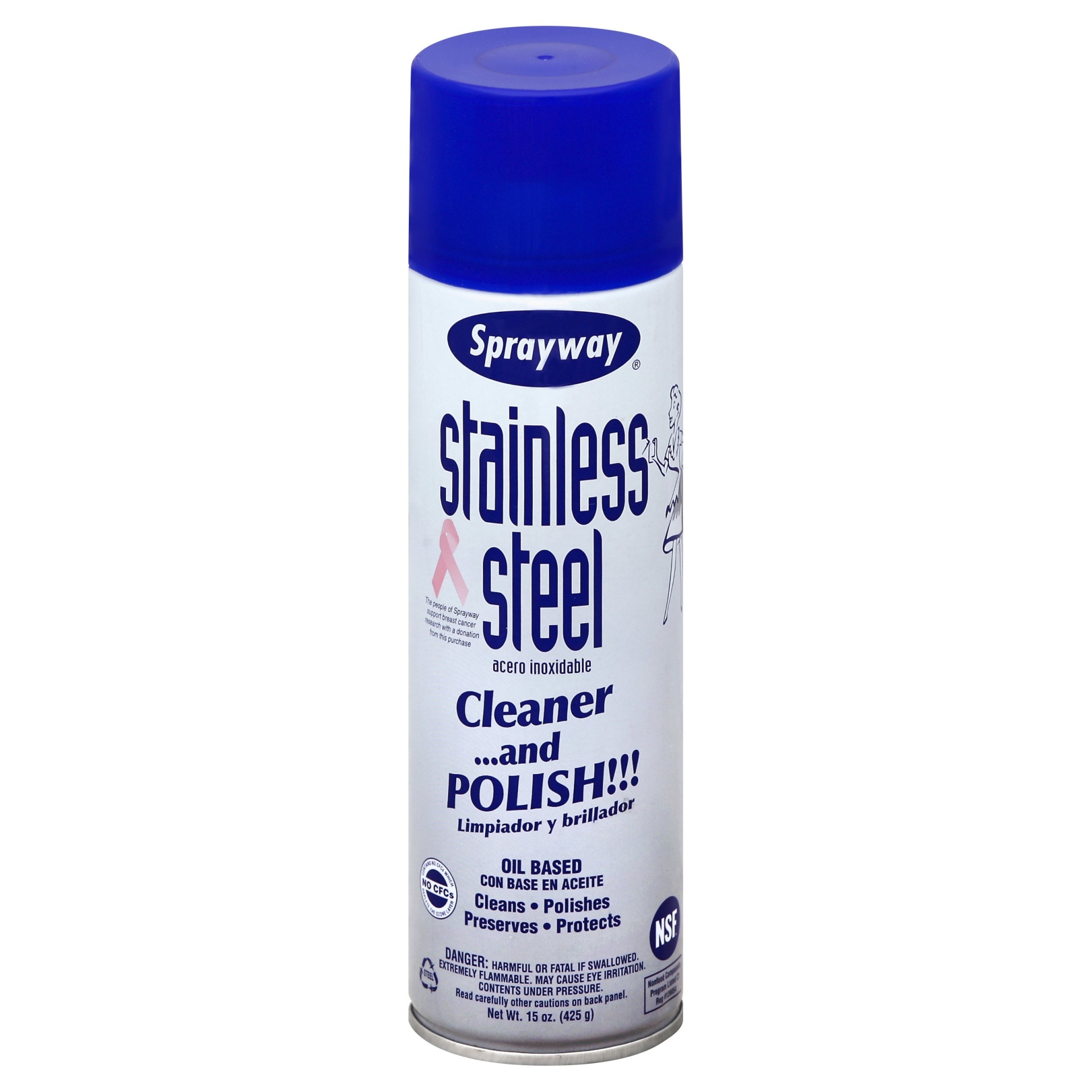 slide 1 of 2, Sprayway Stainless Steel Polish & Cleaner 15 oz, 15 oz