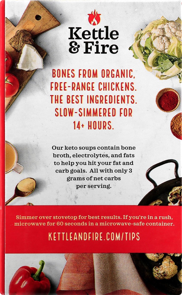 slide 5 of 9, Kettle & Fire Spicy Cauliflower Keto Bone Broth Soup, 16.9 oz