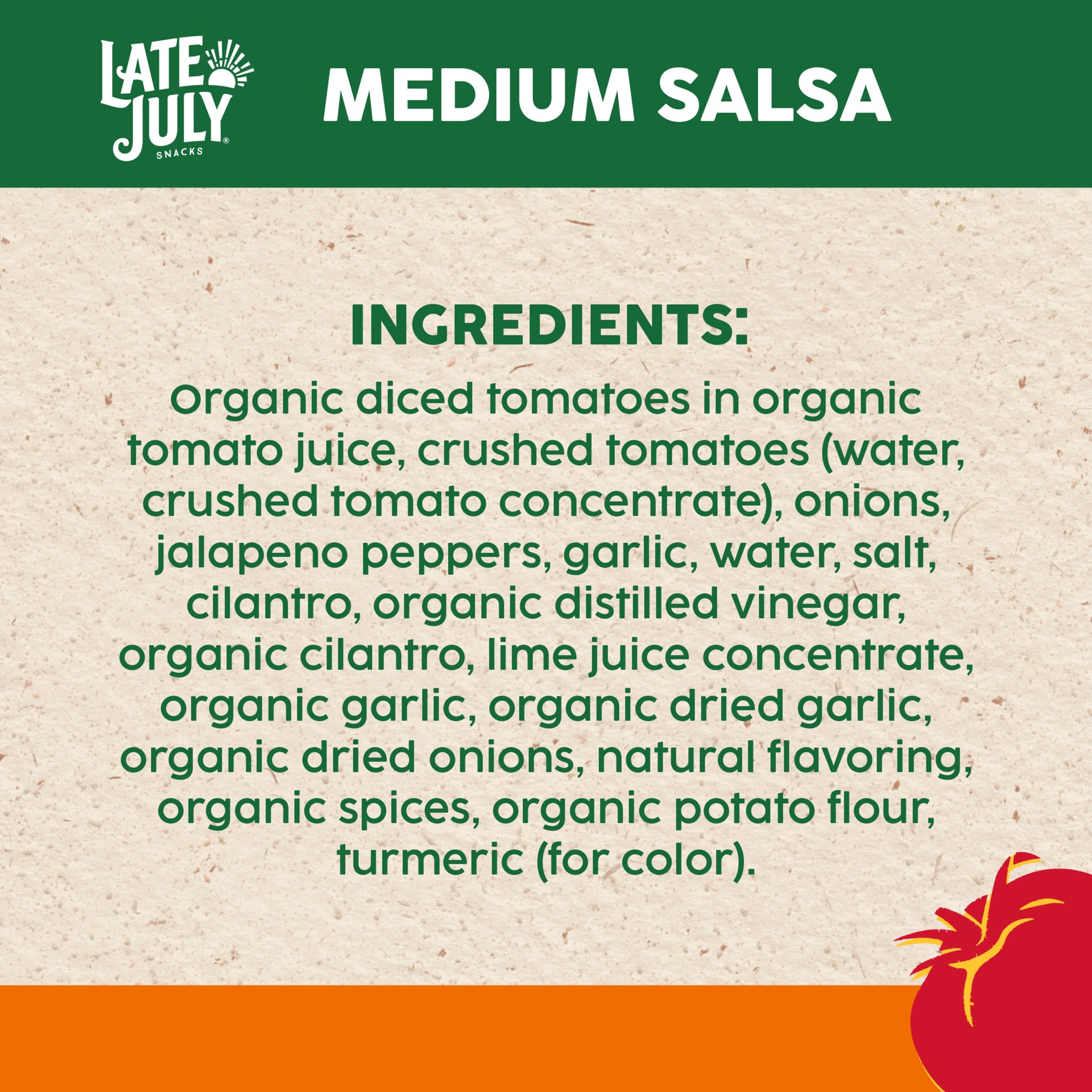slide 2 of 9, Late July Snacks Medium Salsa, 15.5 oz Jar, 15.500 oz