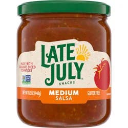Late July Snacks Medium Salsa, 15.5 oz Jar