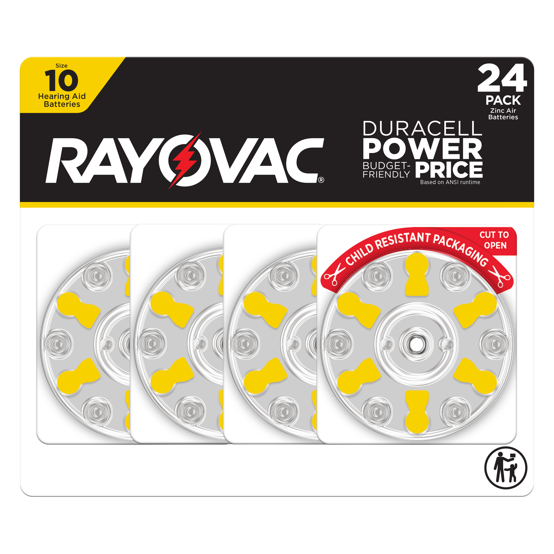slide 1 of 6, Rayovac Size 10 Hearing Aid Batteries (24 Pack), 24 ct