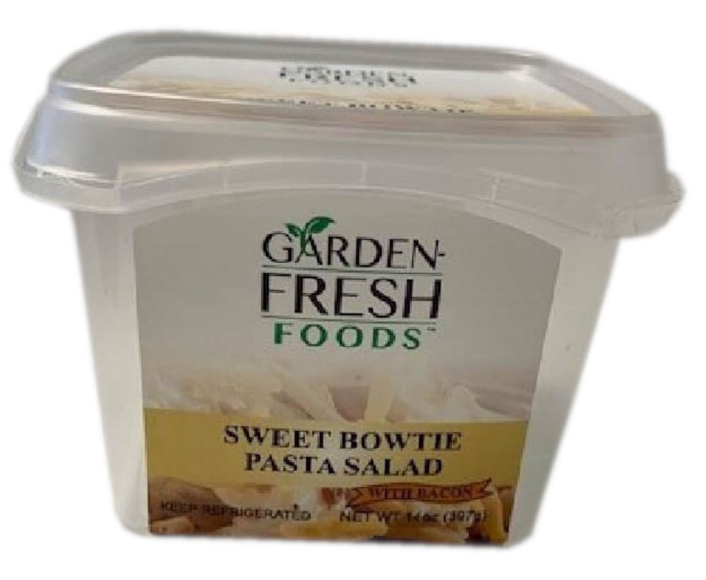 slide 1 of 1, Garden Fresh Foods Sweet Bowtie Pasta Salad With Bacon, 14 oz