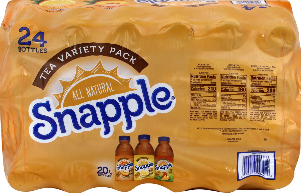 slide 7 of 12, Snapple Variety Pack Tea 24 ea, 24 ct