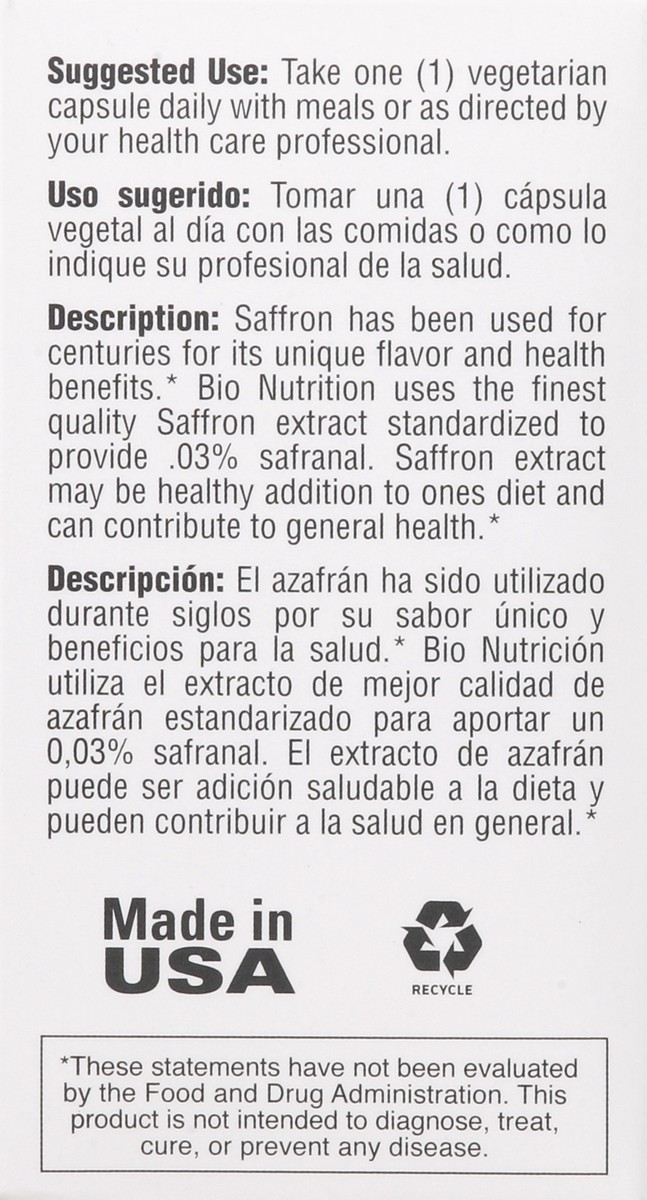 slide 2 of 4, Bio Nutrition Saffron Extract 50 ea, 50 ct