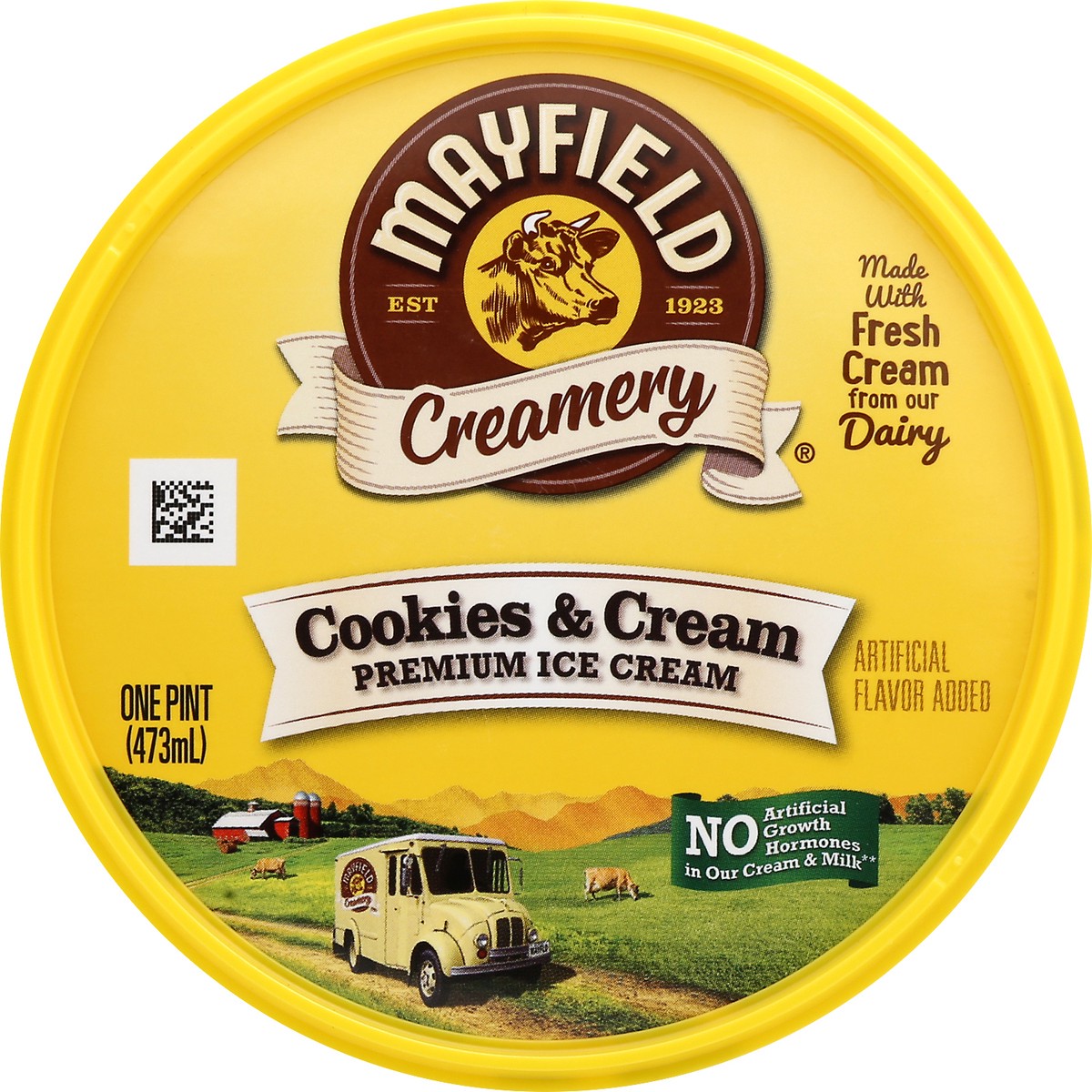 slide 2 of 13, Mayfield Creamery Cookies & Cream Premium Ice Cream 1 pt, 1 pint