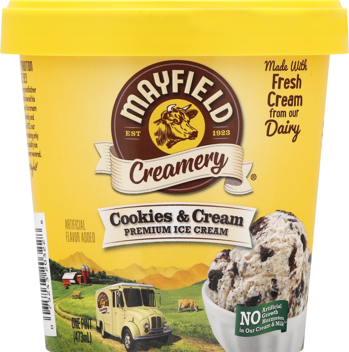 slide 8 of 13, Mayfield Creamery Cookies & Cream Premium Ice Cream 1 pt, 1 pint