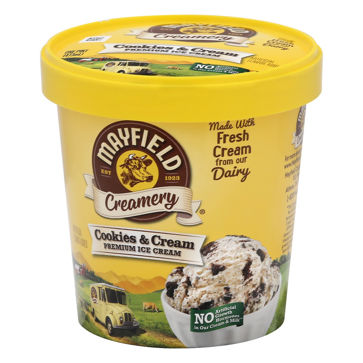 slide 7 of 13, Mayfield Creamery Cookies & Cream Premium Ice Cream 1 pt, 1 pint