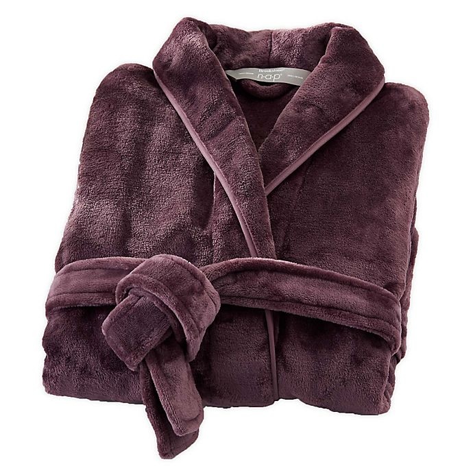 slide 1 of 1, Brookstone n-a-p Small/Medium Bathrobe - Maroon, 1 ct