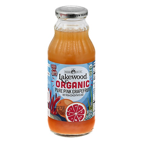 slide 1 of 1, Lakewood Organic Pure Fruit Juice No Sugar Added Pink Grapefruit, 12.5 fl oz