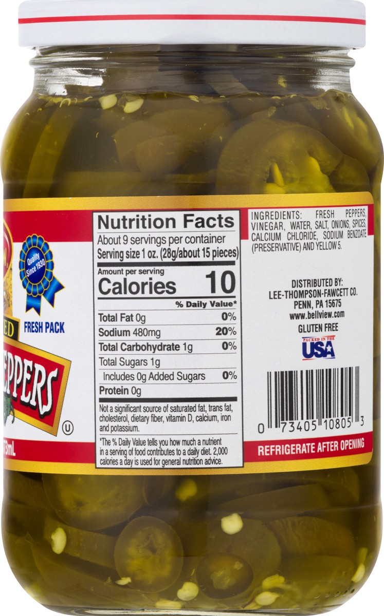 slide 8 of 13, Bell-View Hot Sliced Fresh Pack Jalapeno Peppers 16 oz, 16 oz