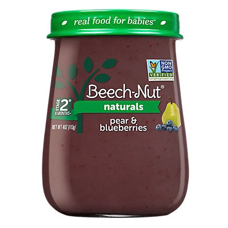 slide 1 of 1, Beech-Nut Naturals Stage 2 Pear & Blueberries Baby Food - 4 Oz, 4 oz