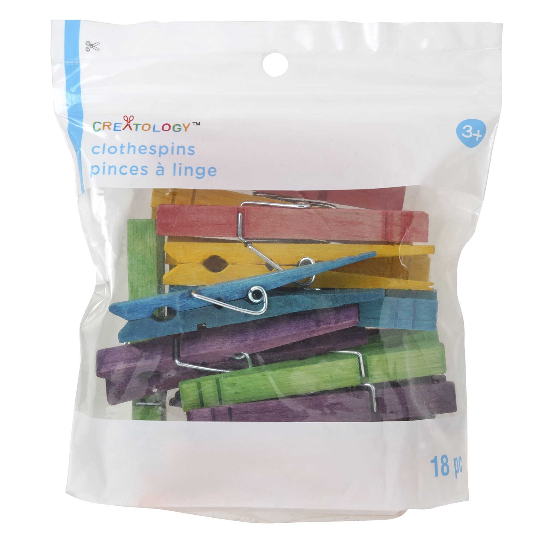 slide 2 of 2, Colored Clothespins By Creatology, 18ct., 18 ct