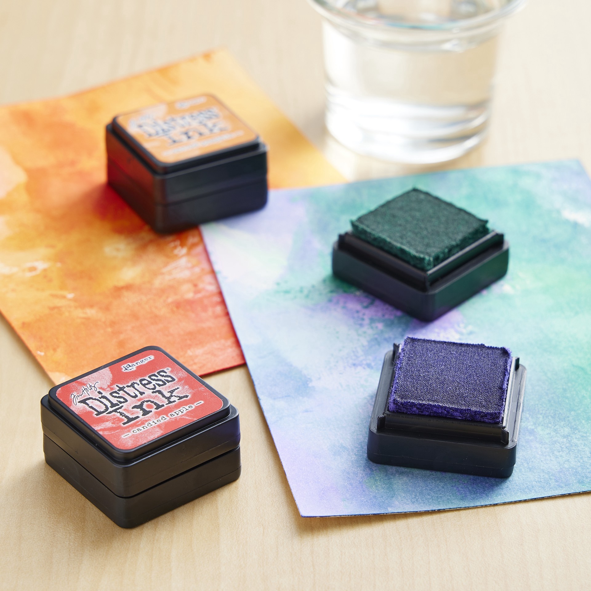 slide 2 of 5, Distress Mini Ink Pads Kit 15-Assorted Colors 4""x1"", 1 ct