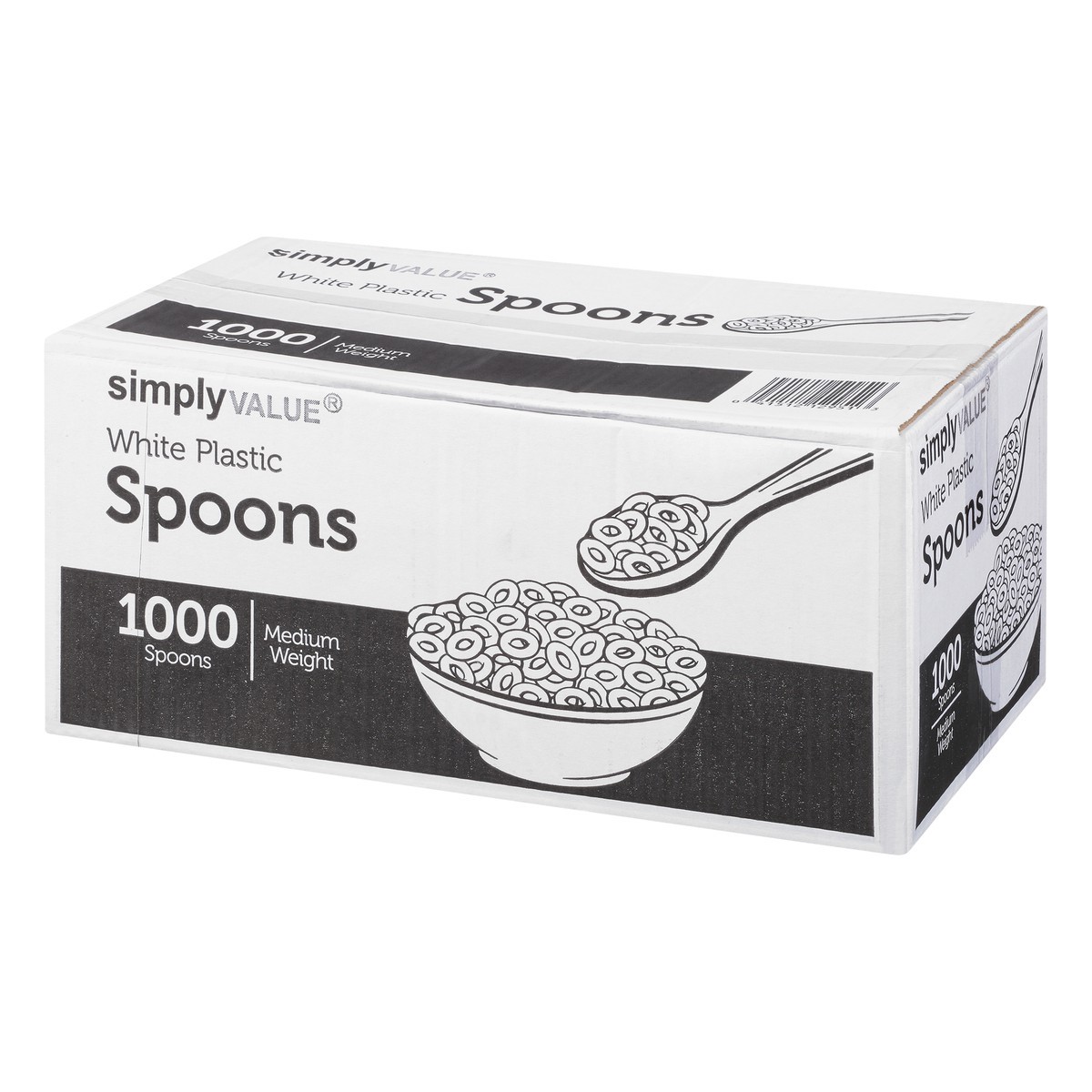slide 7 of 11, Simply Value Medium Weight Plastic Spoons, 1000 ct