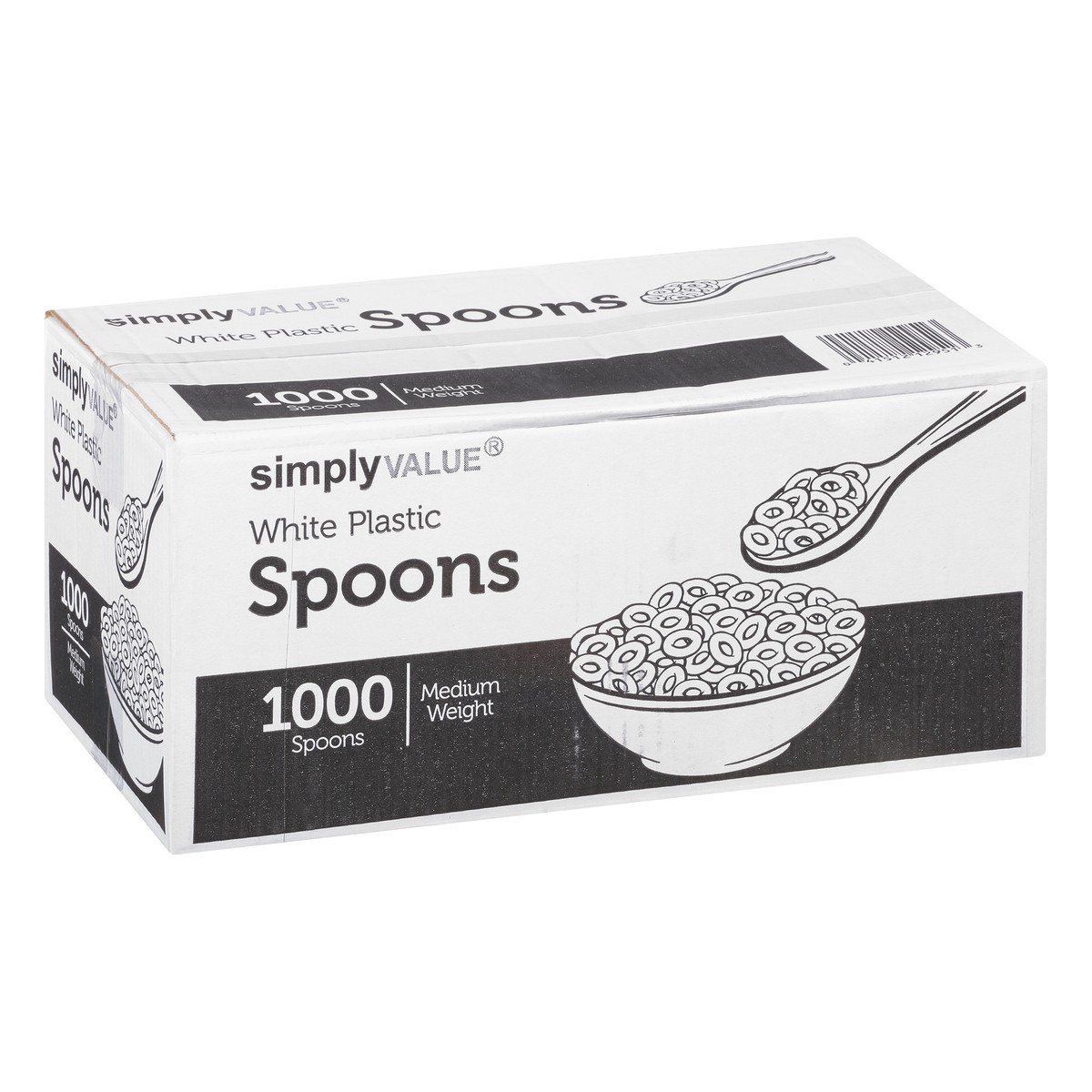 slide 5 of 11, Simply Value Medium Weight Plastic Spoons, 1000 ct