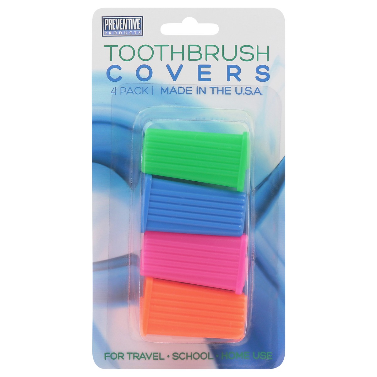 slide 1 of 9, Preventive Products Toothbrush Covers 4 Pack 4 ea, 4 ct