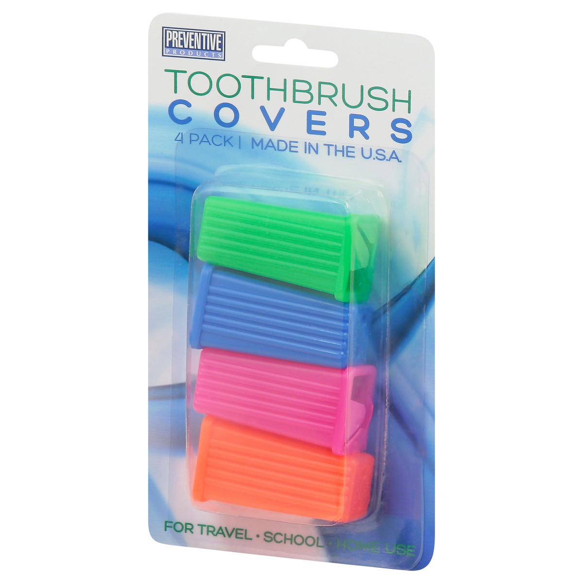 slide 9 of 9, Preventive Products Toothbrush Covers 4 Pack 4 ea, 4 ct