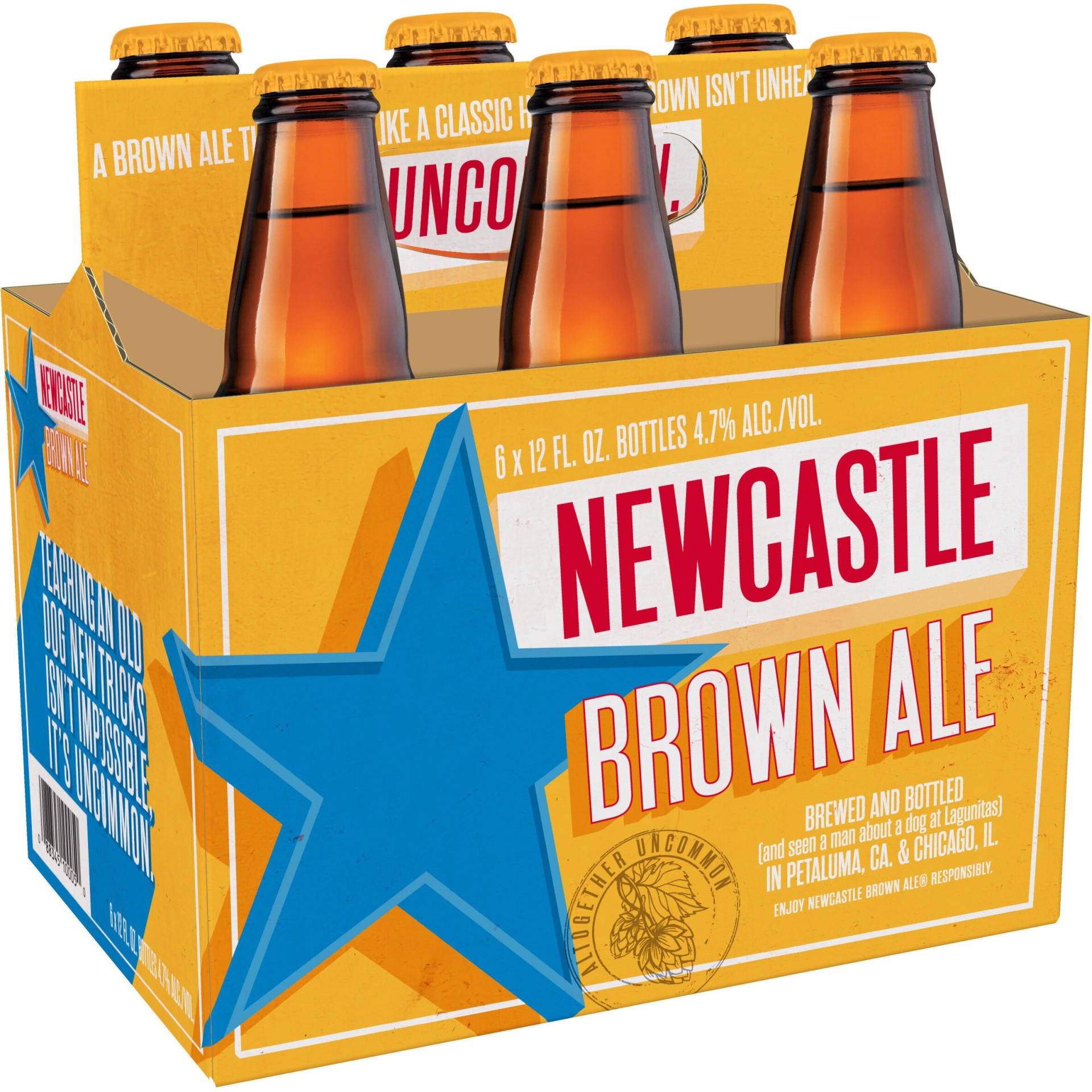 slide 1 of 1, Newcastle Brown Ale Beer, 6 Pack, 12 fl oz Bottles, 12 oz