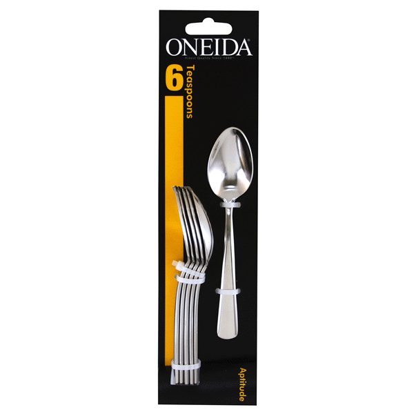 slide 1 of 1, Oneida Aptitude Set of 6 Teaspoons, 1 ct