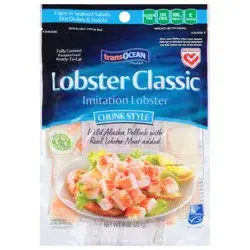 Trans-Ocean Lobster Classic Chunk Style Imitation Lobster 8 oz