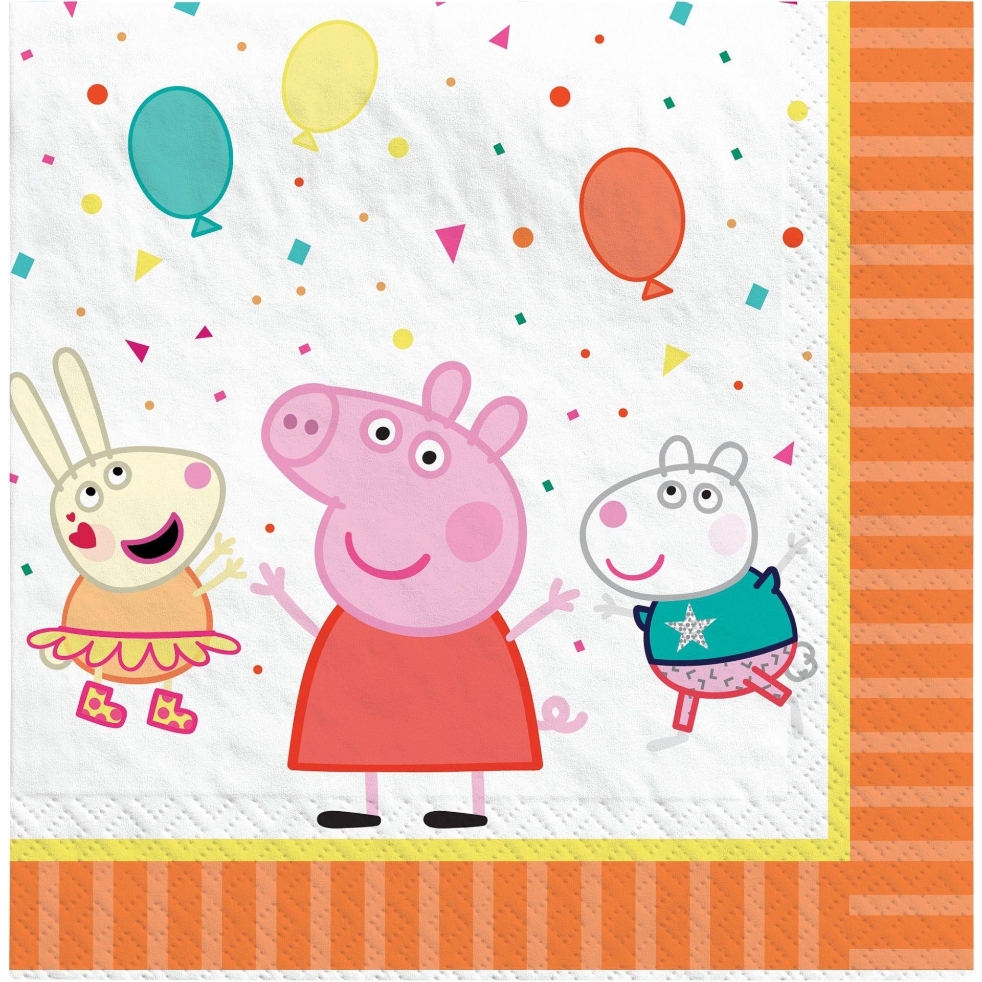 slide 1 of 1, Party City Peppa Pig Confetti Party Lunch Napkins, 16 ct; 6.5 in