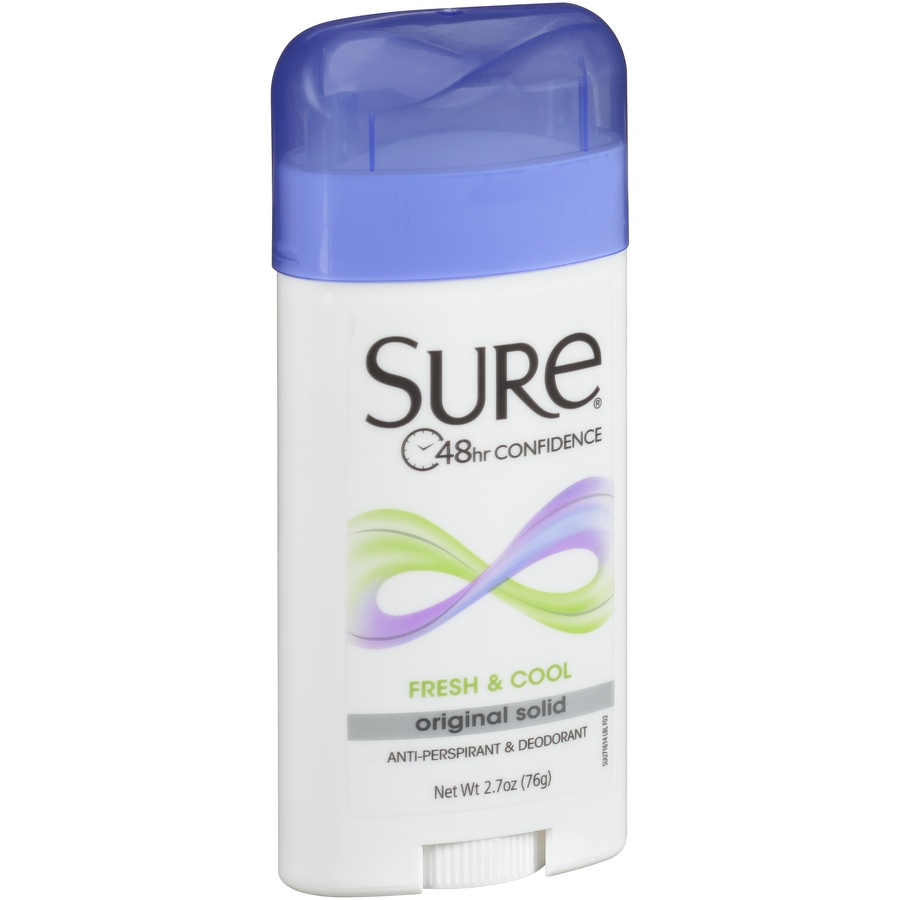 slide 2 of 6, Sure Fresh & Cool Original Solid Anti-Perspirant & Deodorant, 2.7 oz