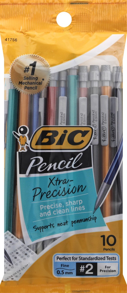 slide 2 of 11, BIC Xtra-Precision Fine (0.5 mm) No. 2 Mechanical Pencils 10 ea, 10 ct