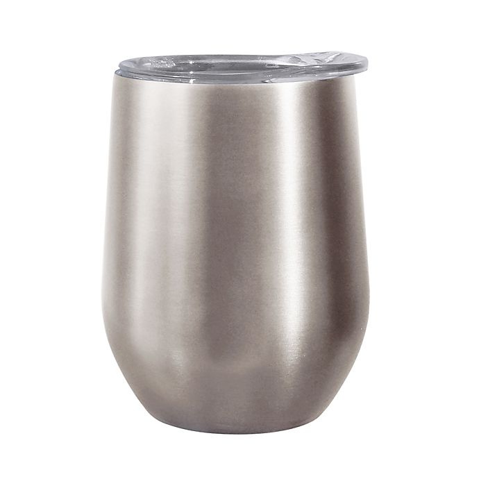 slide 1 of 4, Oggi Cheers Stainless Steel Wine Tumbler - Silver, 1 ct