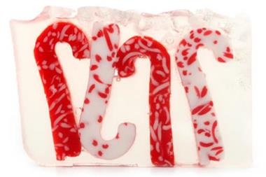 slide 1 of 1, Basin Candy Cane Soap, 3.7 oz