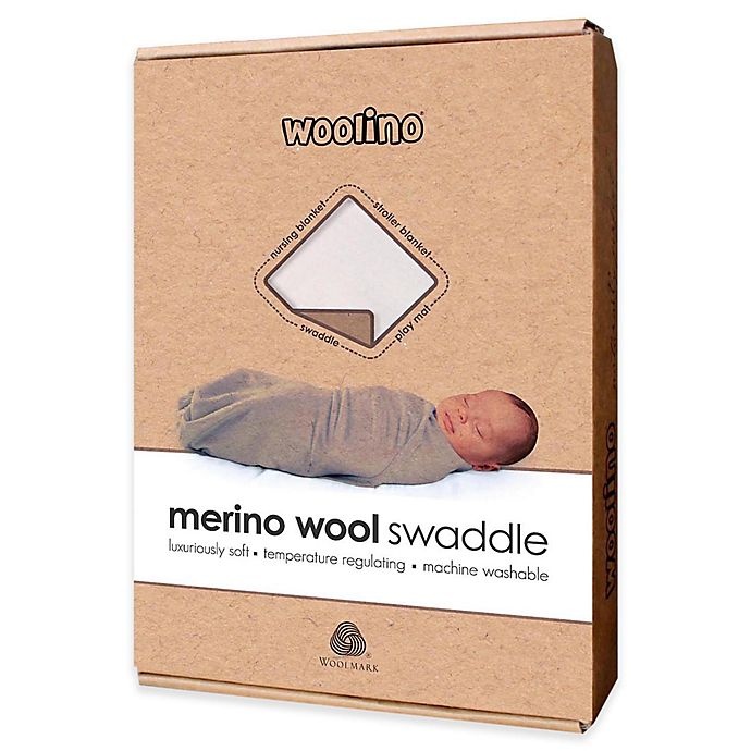 slide 1 of 3, Woolino Merino Wool Swaddle Blanket - Beige, 1 ct