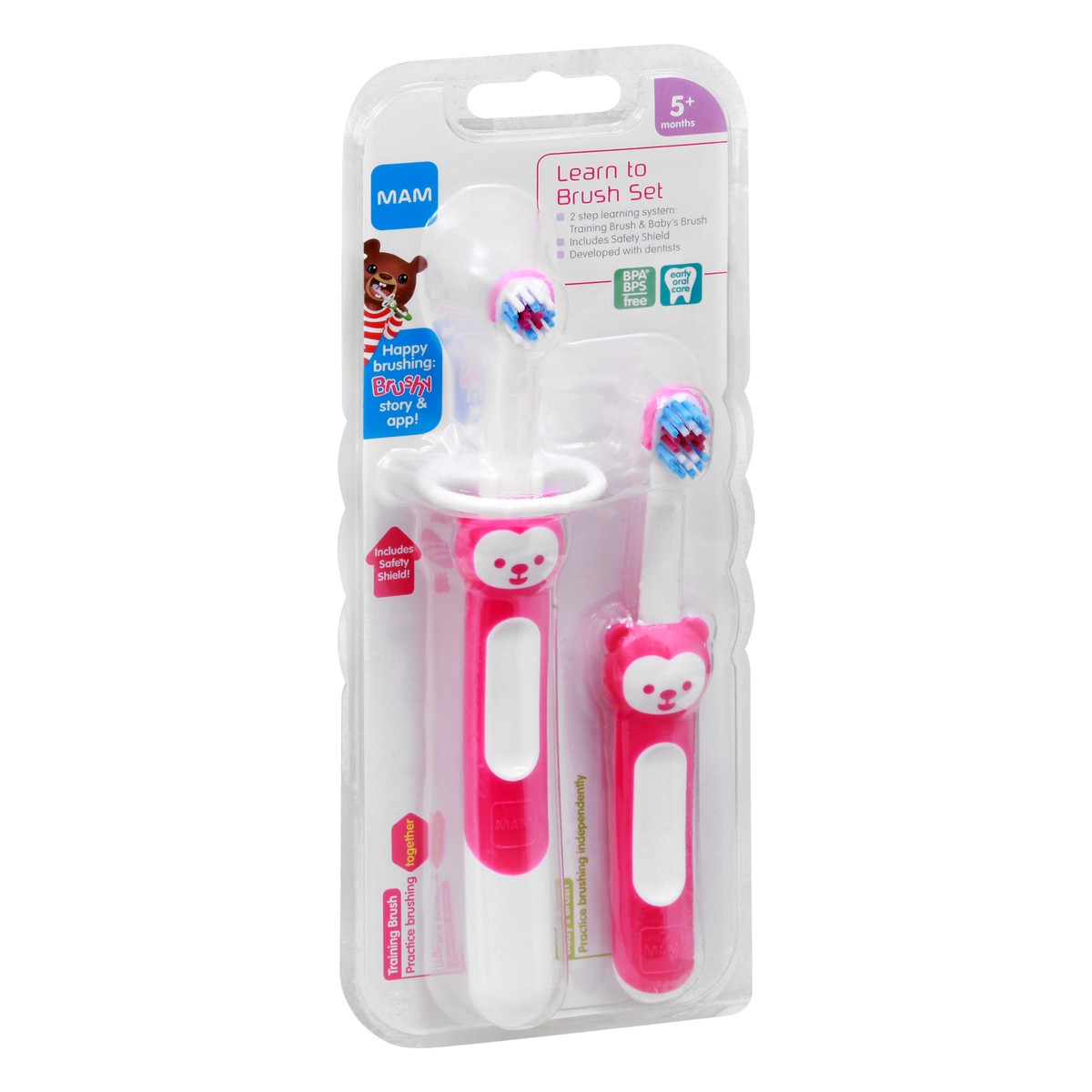 slide 4 of 9, MAM Learn to Brush Set Baby Toothbrushes 1 ea, 1 ct