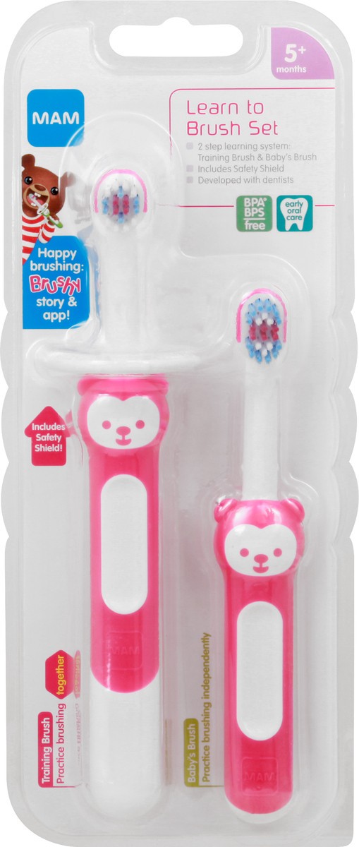 slide 2 of 9, MAM Learn to Brush Set Baby Toothbrushes 1 ea, 1 ct