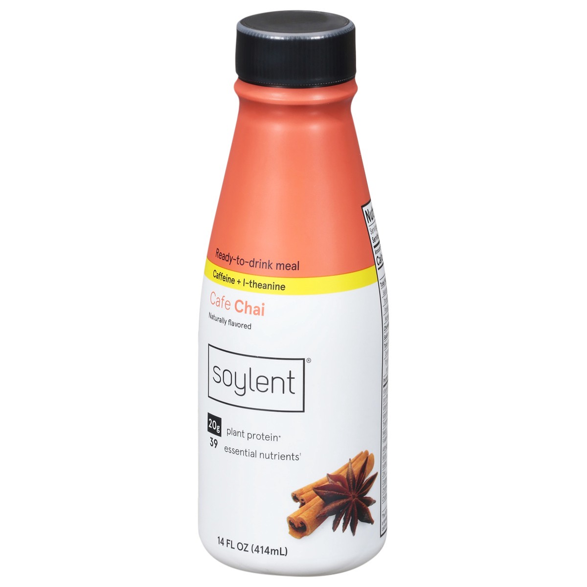 slide 3 of 9, Soylent Caffeine + L-Theanine Cafe Chai Ready-To-Drink Meal - 14 fl oz, 14 oz