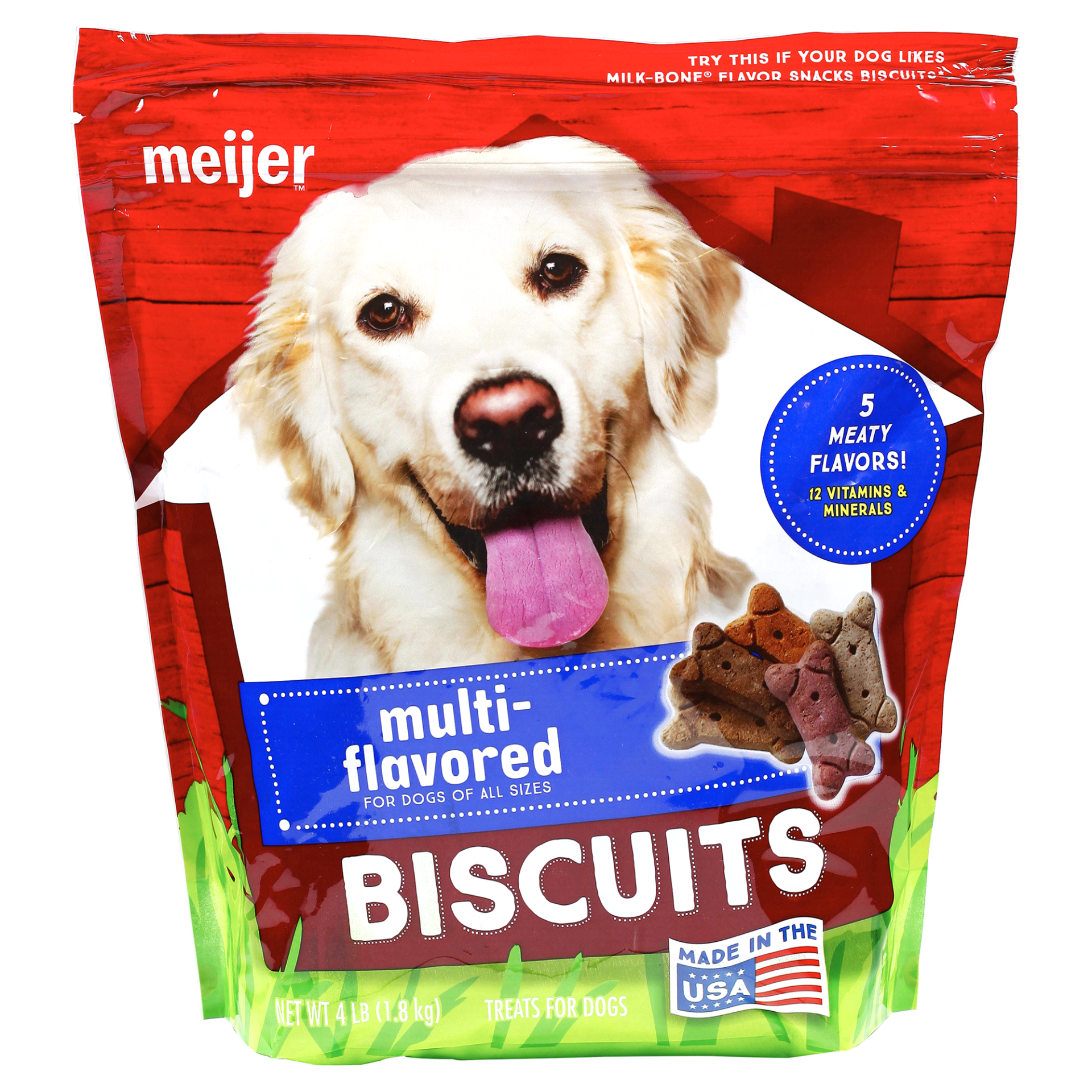 slide 1 of 2, Meijer Dog Biscuits, Multi Flavor, 4 lb