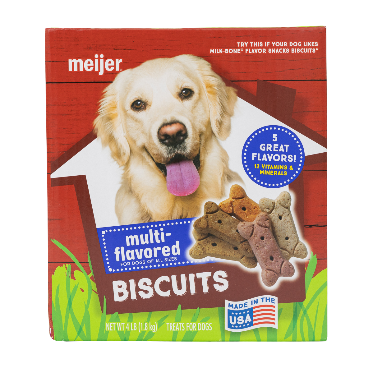 slide 1 of 2, Meijer Dog Biscuits, Multi Flavor, 4 lb