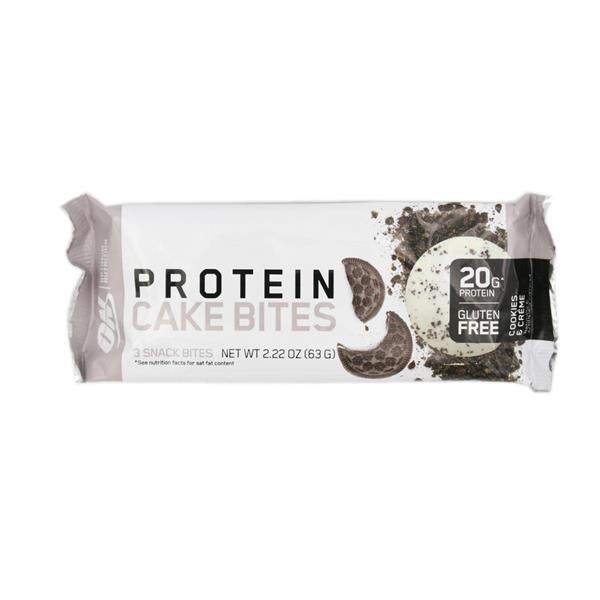 slide 1 of 1, Optimum Nutrition On Protein Cake Bites, Cookies & Creme, 2.22 oz