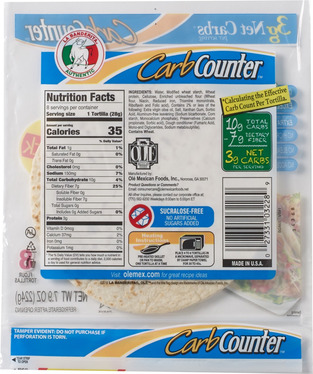 slide 2 of 9, La Banderita Snack Size Carb Counter 8Ct, 7.9 oz