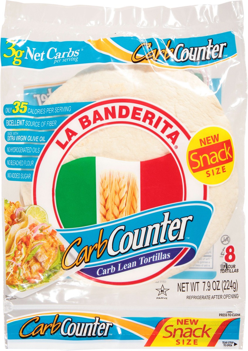 slide 6 of 9, La Banderita Snack Size Carb Counter 8Ct, 7.9 oz