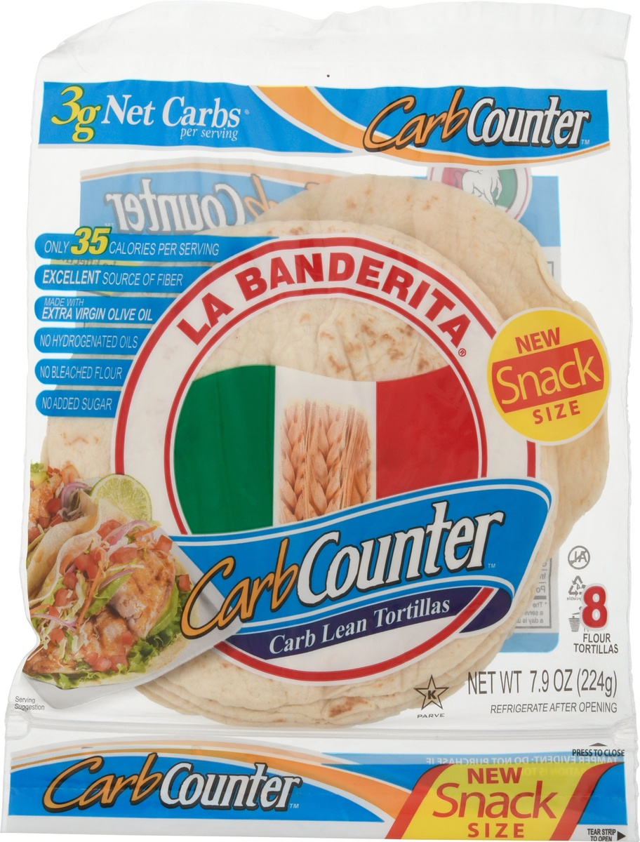 slide 9 of 11, La Banderita Carb Counter Snack Size Tortillas, 7.9 oz