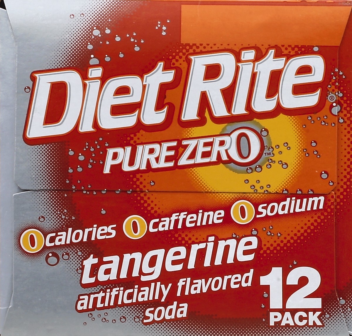 slide 6 of 6, Diet Rite Pure Zero Tangerine, 12 ct; 12 fl oz