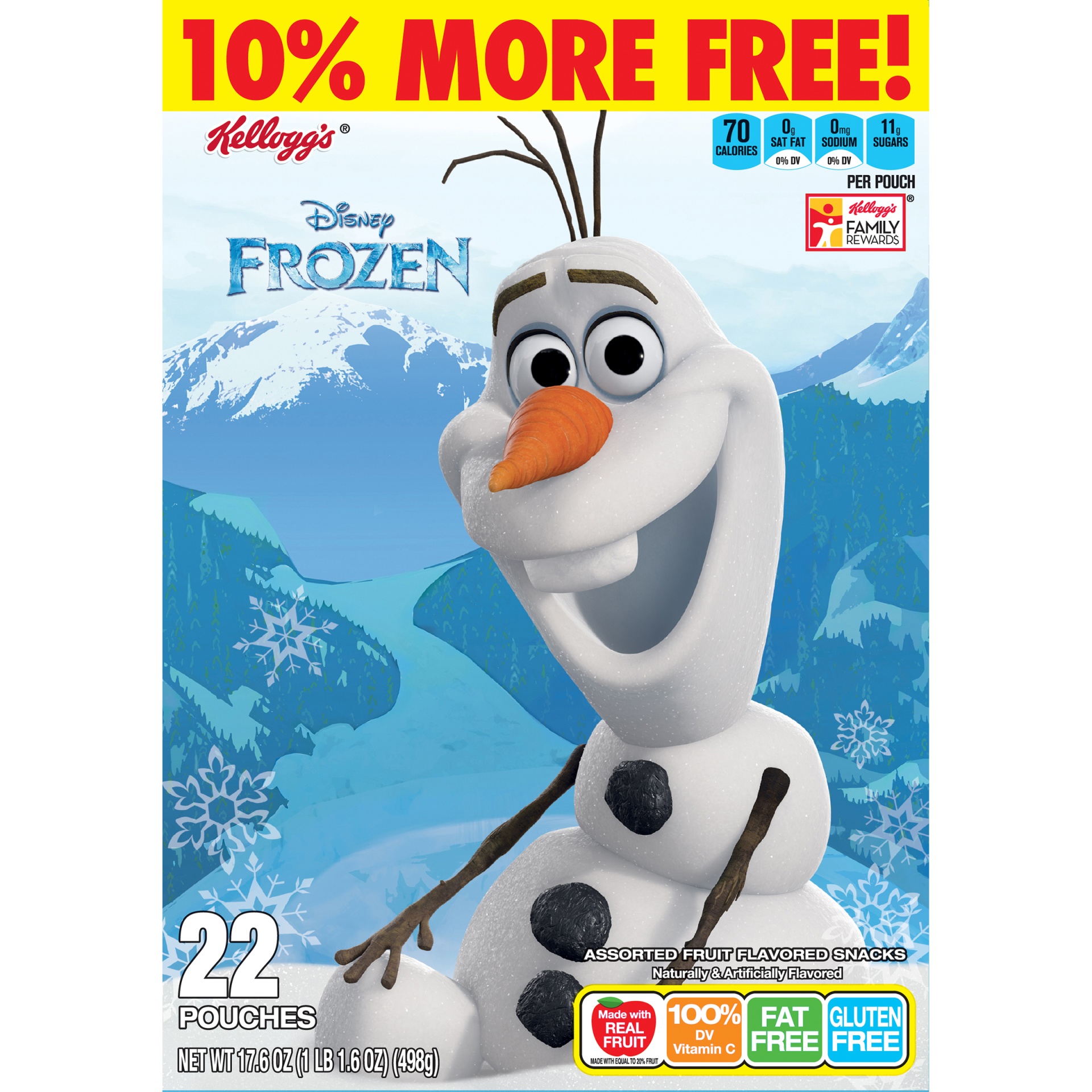Kellogg's Disney Frozen Fruit Snacks 22 ct Shipt