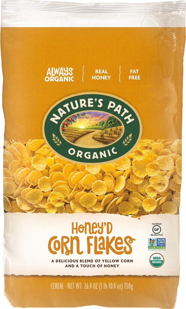 slide 5 of 6, Nature's Path Organic Honey'd Corn Flakes Cereal 26.4 oz, 26.4 oz