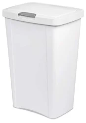 Sterilite White Touch Lock 13-Gallon Waste Can